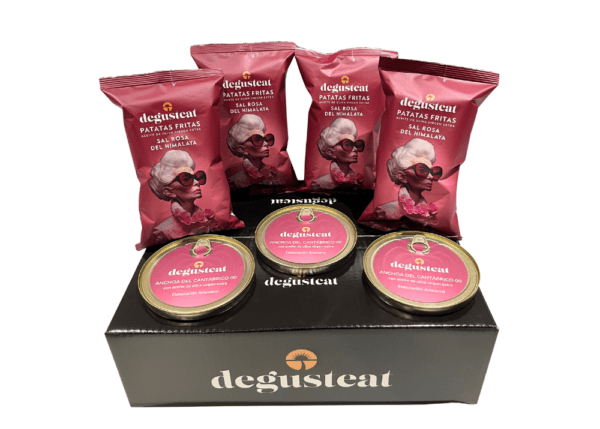 Pack «Anchoas del Cantábrico AOVE» (4 bolsas de patatas fritas de REGALO)
